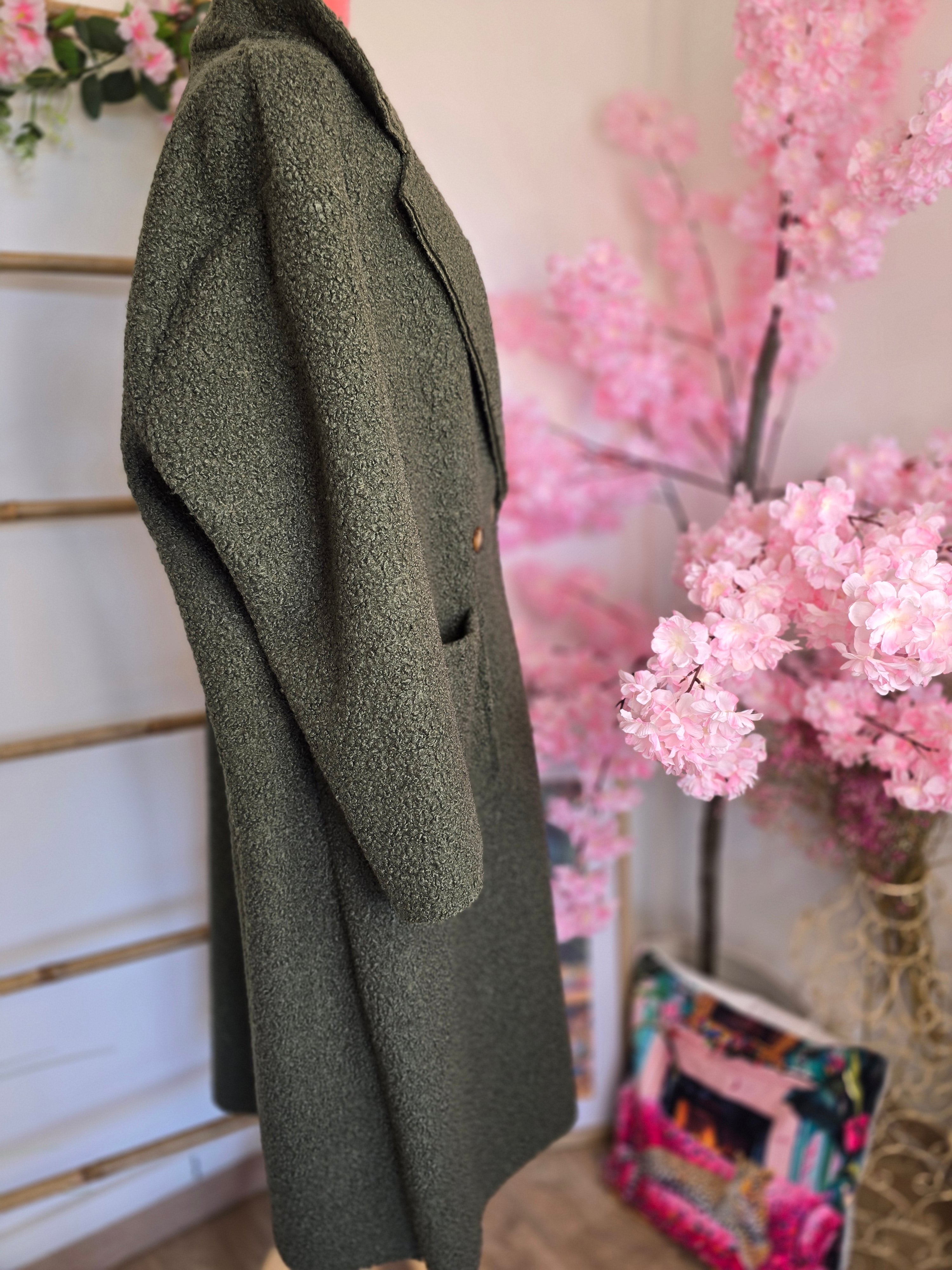 Manteau long teddy