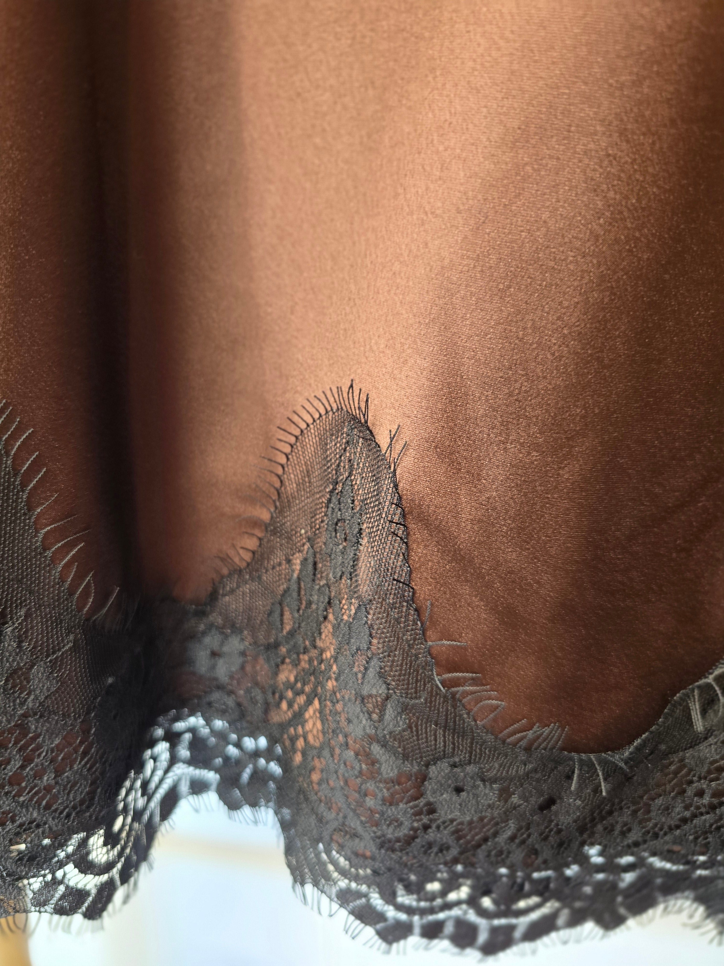 Jupe longue satinée