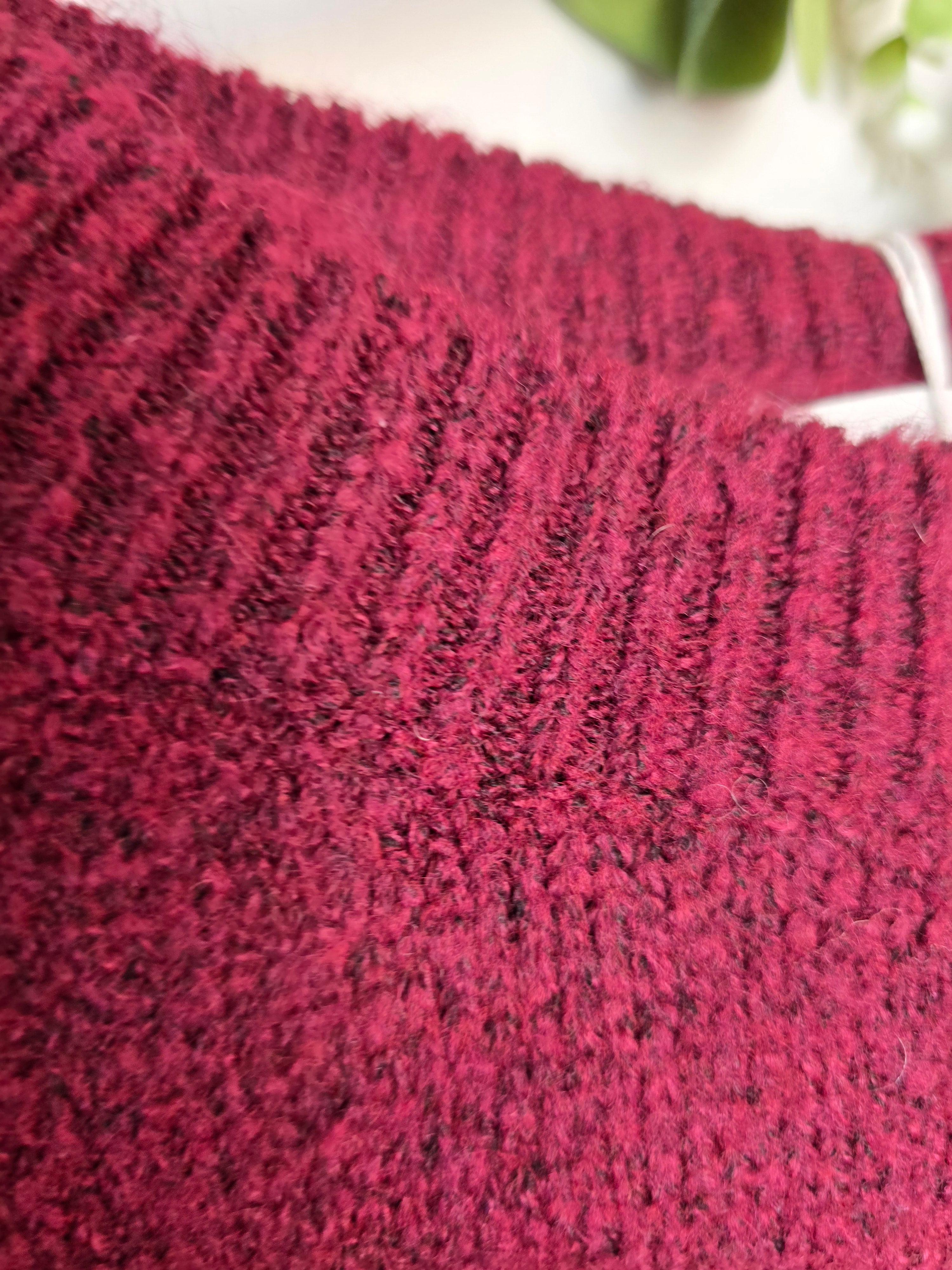 Pull maille Shaggy bordeaux