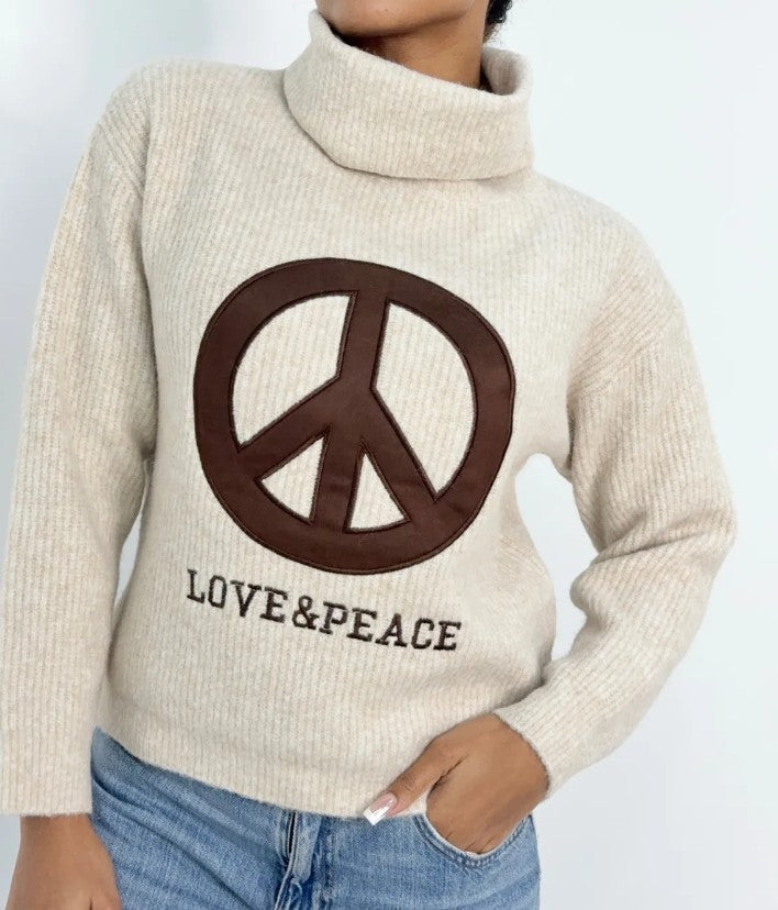 Pull maille PEACE AND LOVE