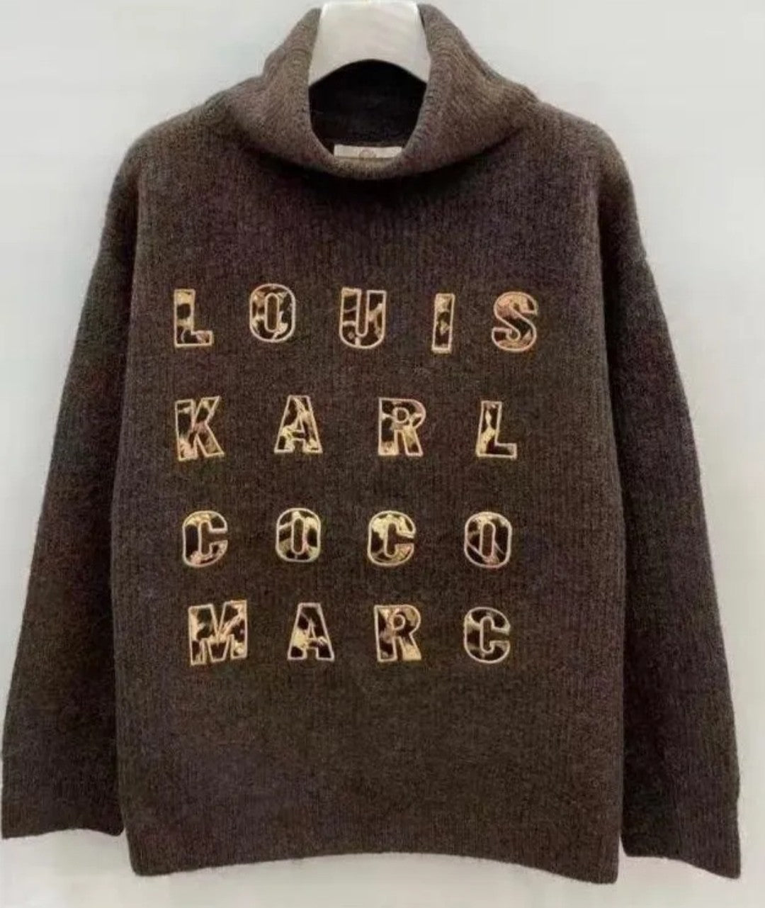 Pull Maille inscription